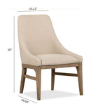 Tristan - Upholstered Arm Chair (Set of 2) - Swiss Coffee