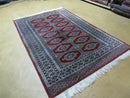 4' X 6' Vintage Handmade Pakistan Turkoman Bokhara Fine Woven Wool Rug Nice