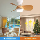 23" Bedroom Ceiling Fan With 3 Color Dimmable 3 ABS Blades Remote Control Dc Motor With 18W Led Light by HouseOfZazla