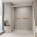 Double Sliding Shower Door, Semi-Frameless Bypass Bathroom Sliding Door With 1/4" (6 Mm) Tempered Glass For Walk-In Shower by HouseOfZazla