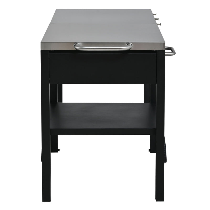 Foldable Outdoor Kitchen Cart With Storage For Patio, photo 7 of 35