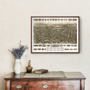 Vintage Map of Waterbury, Connecticut 1917