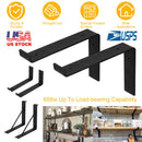 2Pack Wall Mounted Shelf Bracket Heavy Duty L-Shaped Metal Shelf Bracket Rack Support with Screws Set