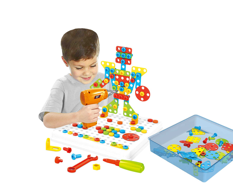 CREATE, DRILL & BUILD STEAM Activity Set, installed in a room