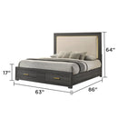 Colorado - Bedroom Set With Upholstered LED Headboard by HouseOfZazla