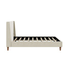 Upholstered Modern Platform Bed With Wingback Headboard by HouseOfZazla