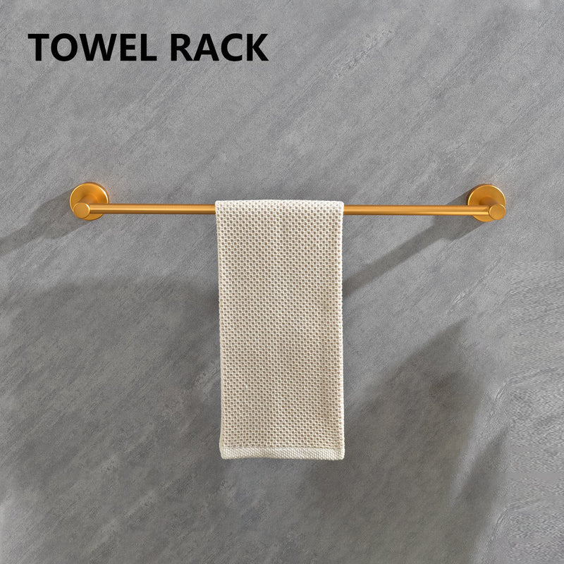 6 Piece Bathroom Towel Rack Set Wall Mount