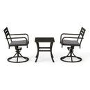 Outdoor Metal Swivel Patio Set - 2 Armchairs & Table by HouseOfZazla