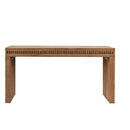 Rustic Manufactured Wood Console Table with Beaded Accent
