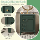 Bathroom Vanity With Sink, Compact Cabinet & 2 Drawers And Adjustable Shelf by HouseOfZazla