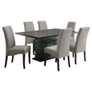Stanton 7-piece Rectangular Dining Table Set Grey