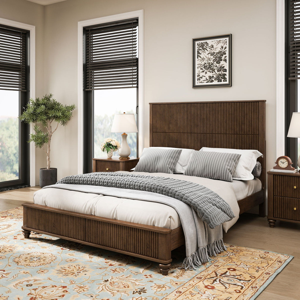 Platform Bed Frame With Tall Headboard, photo 14 of 40