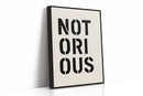 Notorious Bold Stencil Typography Print