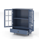 Minimalist Buffet Cabinet With Double Glass Doors And Drawer by HouseOfZazla