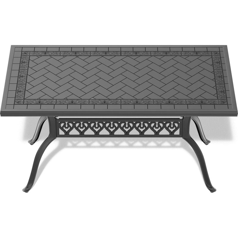 (Cushions In Random Colors)7-Piece Set Of Cast Aluminum Patio Furniture With Cushions