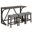 Bar Table Set With 3 Padded Stools by HouseOfZazla