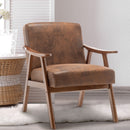 Mid Century Modern Accent Chair With Solid Wood Frame And Extra Thick Backrest by Unique Piece Furniture