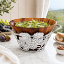 Grape Wood Tall Salad Bowl by Arthur Court Designs