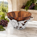 Grape Wood Tall Salad Bowl by Arthur Court Designs