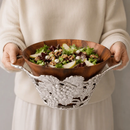 Grape Wood Tall Salad Bowl by Arthur Court Designs
