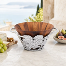 Grape Wood Tall Salad Bowl by Arthur Court Designs