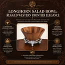 Longhorn Salad Bowl by Arthur Court Designs