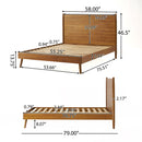 Okioki Mid-Century Wood Bed by HouseOfZazla