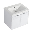 24" Bathroom Vanity With Resin Sink