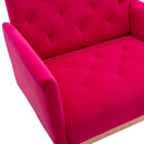 Accent Chair, leisure single sofa with Rose Golden feet