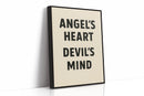 Angel’s Heart Devil’s Mind Typography Print