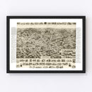 Vintage Map of Hicksville, New York 1925