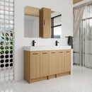 60" Double Sink Bathroom Vanity Set with Tall Cabinet by HouseOfZazla