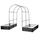 Raised Garden Bed with Arch Trellis, 2 Pack Metal Planter Boxes by HouseOfZazla