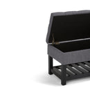 Saxon - Upholstered Transitional Storage Ottoman Bench by Unique Piece Furniture