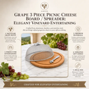 Grape 3 Piece Picnic Cheese Board / Spreader by Arthur Court Designs