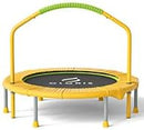 CLORIS 38in/48in Folding Trampoline - Max Load 220lbs / 450lbs Mini Trampoline Rebounder Trampoline for Adults with Adjustable Foam Handle, with safty Padded Cover Best Gift for Kids/Adult by TinyTreasures Baby Boutique