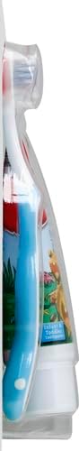 Colgate Baby Training Toothpaste and Toothbrush Kit, Mild Fruit Flavor Set for Ages 3-24 Months (Pack of 2) by TinyTreasures Baby Boutique
