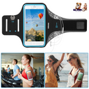Phone Armband Case Sweat-resistant Armband Phone Holder 7in Max Phone Holder Adjustable w/ Headphone Cable Key Card Holder For Running Jogging Riding