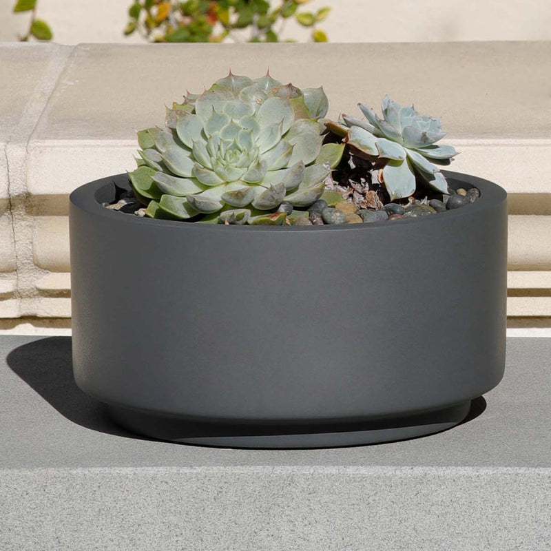 8.75 inch Charcoal Fiberstone Ceramic Pot