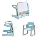 2 in 1 Kids Easel Table and Chair Set with Adjustable Art Painting Board by LJGDeals