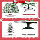 4.5 Feet Snow Flocked Artificial Christmas Tree with 400 Tips by LJGDeals