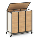 3-Section Laundry Hamper with Lid and Wheels - 21.4 Gal by LJGDeals