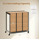 3-Section Laundry Hamper with Lid and Wheels - 21.4 Gal by LJGDeals