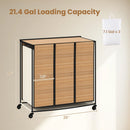 3-Section Laundry Hamper with Lid and Wheels - 21.4 Gal