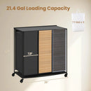 3-Section Laundry Hamper with Lid and Wheels - 21.4 Gal by LJGDeals