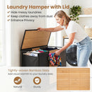 3-Section Laundry Hamper with Lid and Wheels - 21.4 Gal by LJGDeals