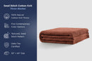 Seed Stitch Cotton Throw Blanket