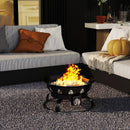21 Inch Diameter Propane Gas Fire Pit Patio Portable Fire Bowl-Black by DirectDeals