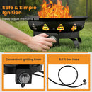 21 Inch Diameter Propane Gas Fire Pit Patio Portable Fire Bowl-Black by DirectDeals