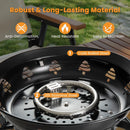 21 Inch Diameter Propane Gas Fire Pit Patio Portable Fire Bowl-Black by LJGDeals